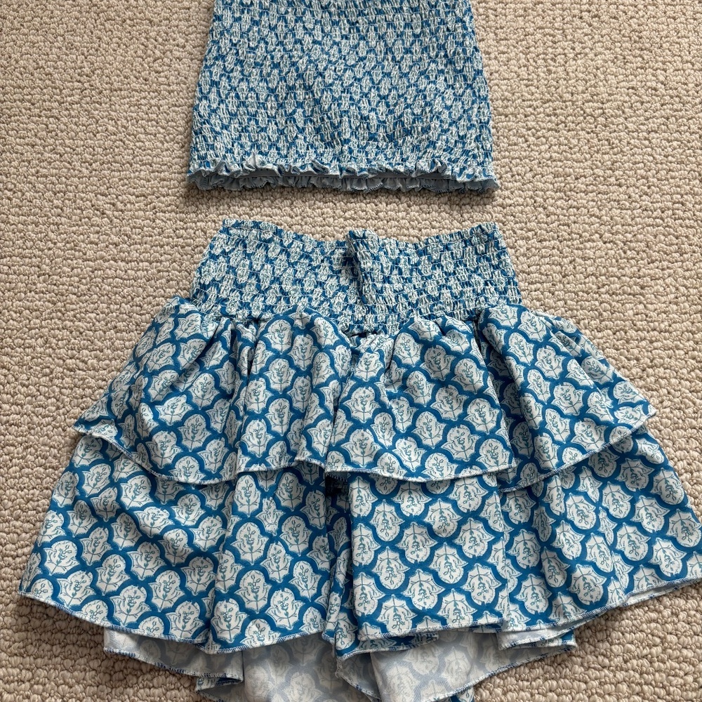 Blue and white summer set